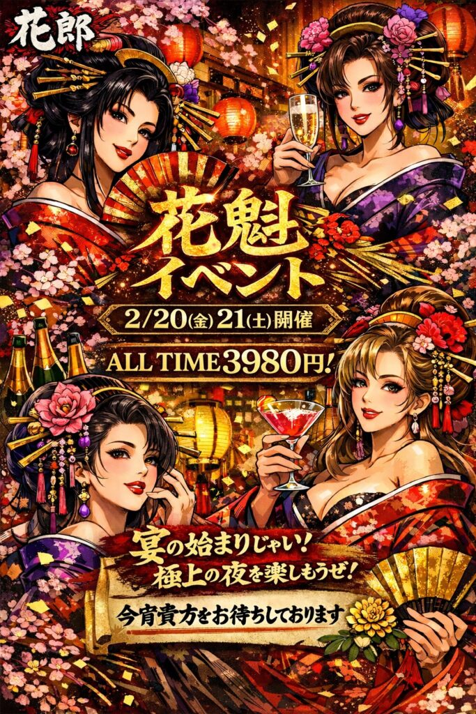 2/20(金)＆21(土)💜花郎🌸花魁イベント💜